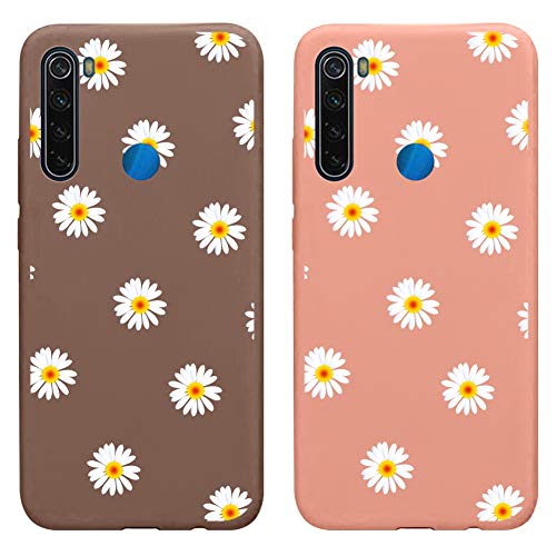 Yoedge Funda para Xiaomi Redmi Note 8 [2 Unidades], Silicona Mate Ultra Thin TPU Cubierta Transparente Movil Carcasa Antigolpes Delgado Protector...