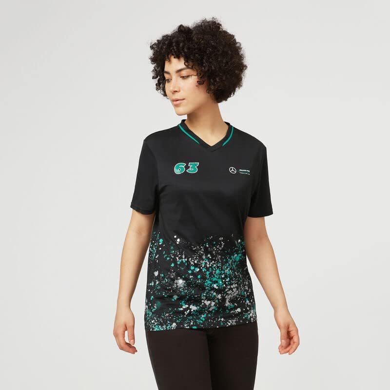 Mercedes-AMG Petronas Formula One Team F1 George Russell #63 Sports T-Shirt (XL) Black - Image 3