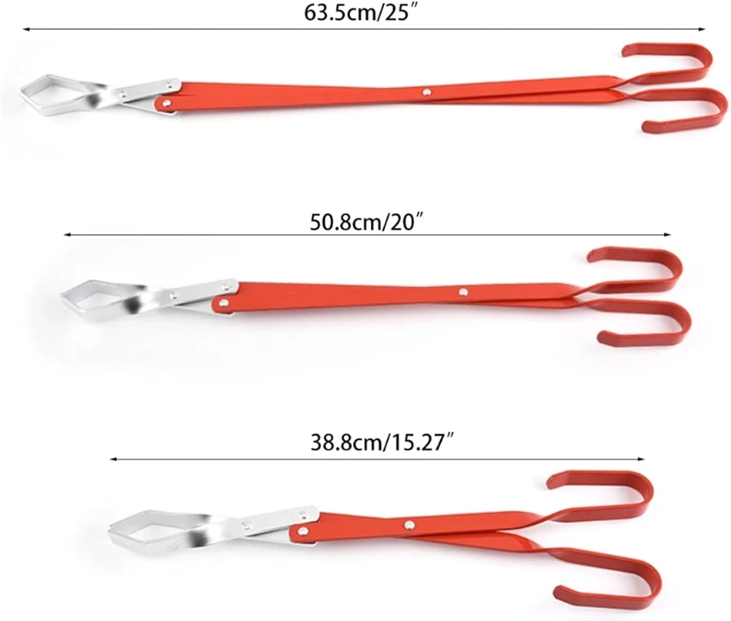 Log Tongs Fireplace Poker Wood Tongs BBQ Charcoal Tongs Grill Camping Fire Pit Tool Fire Pits Accessories(63.5cm) (One Color 63.5cm)