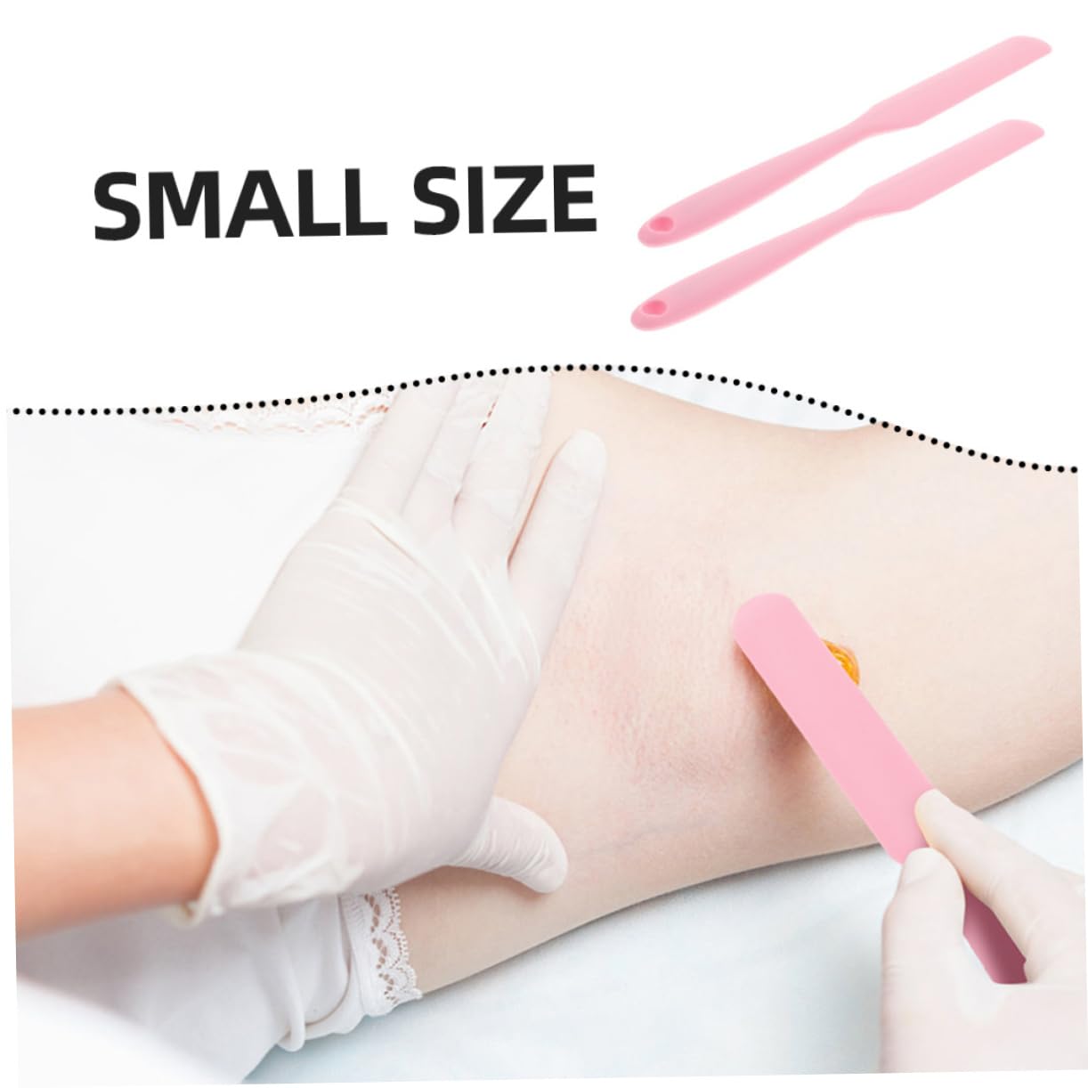 SOESFOUFU 2pcs Non-stick Waxing Sticks Large Silicone Scraper Reusable Hard Waxing Applicator Body Hairs Rod for Women