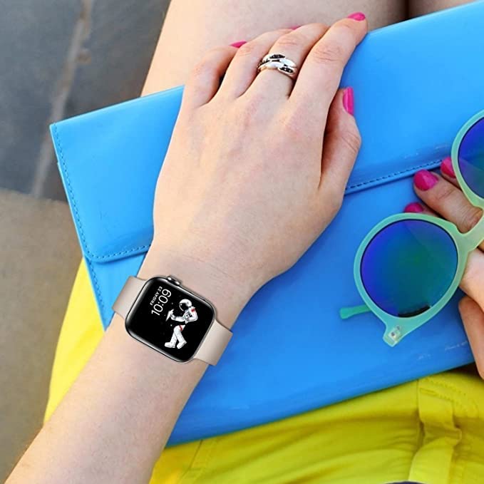 Image of MINX Smart Watch Strap Compatible for Apple Watch Band 38mm / 40mm / 41mm / 42mm / 44mm / 45mm / 49mm Series 8 /7 / 6 /5 / 4 /3 / 2 /1 SE Soft Silicone (Combo Packs)