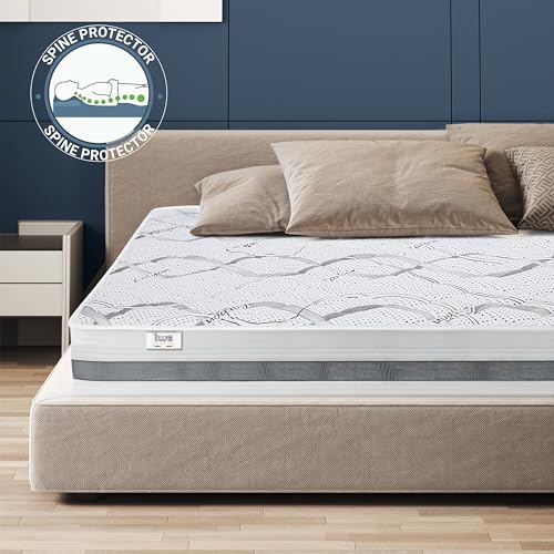 The White Stone Memory Foam-Matratze 180 x 200 | Höhe 22cm | Hypoallergener und atmungsaktiver Stoff | Orthopädische und selbstmodellierende Eigenschaften | Hergestellt in Italien
