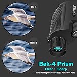 Hontry Binoculars for Adults and Kids, 10x25 Compact Binoculars for Bird Watching, Theater and Concerts, Hunting and Sport Games - Image 2