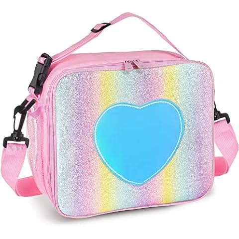 IWTTWY Insulated Rainbow Lunch Bag for Girls Cover