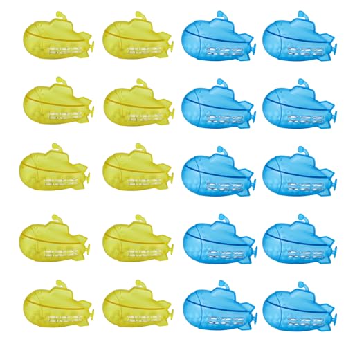 TOMOON Universal Humidifier Cleaner Fish with Silver Ions, Eco-Friendly Material,Fit Vic.ks lev.oit Warm & Cool Mist Humidifiers, Minimize White Precipitate & Odor|20-Pack Blue&Yellow