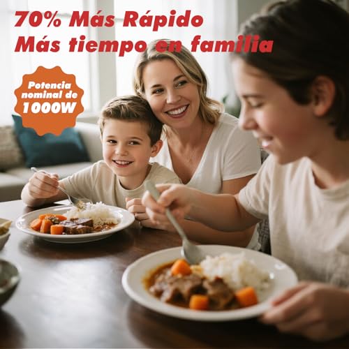 Aigostar Olla a Presión 5.5L 1000W | Recipiente Antiadherente, 14 Funciones, Panel LED Táctil, Mantener Calor, Temporizador 24H, 9 Sistemas de Seguridad, Recetario Digital Incluido, Blanco - imagen 2