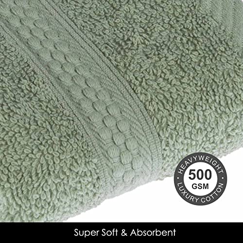 Homescapes Flauschiges Premium Frottee Handtuch ca. 50 x 90 cm aus 100% Reiner Baumwolle, lind grün – Ansicht 3