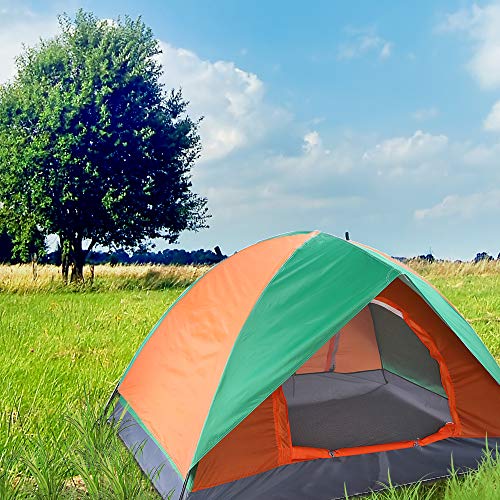Carpa tipo domo para camping 2 personas doble puerta ligera miniatura 1