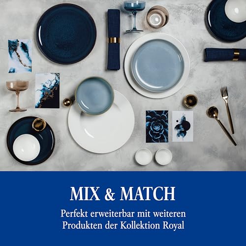 Villeroy & Boch – Royal Frühstücksteller 22 Cm Durchmesser, Spülmaschinenfest, Mikrowellensicher, Schönes Geschirr, Teller Weiß Keramik, Dessertteller, Kuchenteller, Essteller, Premium Porzellan