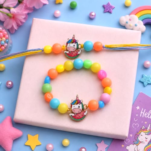 Image of CraftVatika Set of 2 Rakhi for Kids Brother, Rakhi Set for Brother Boys Girls Baby Kids, Cartoon Designer rakhis for Children, Rakshabandhan Combo with Greeting Card Tilakk, Raksha Sutra for Child