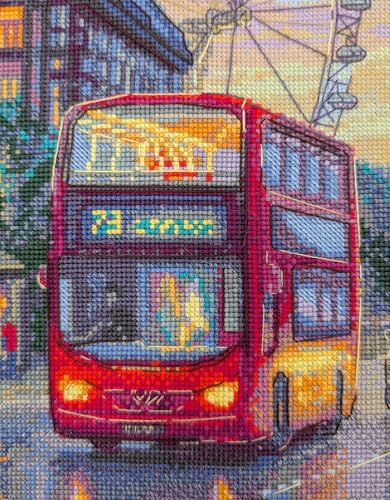 Image of Aine - Rainy London A1014, Cross Stitch Kits 15 inchx15, Cross Stitch Kits for Beginners & Advanced, Crossstitching Kits Adult, Counted Stitching Kits, Embroidery Kit