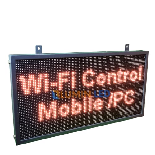 Image of Multicolor 3'1 inch FT X1'6 inch FT Scrolling Display / P10 LED Scrolling Display Board with Wi-Fi - Mobile App /pc