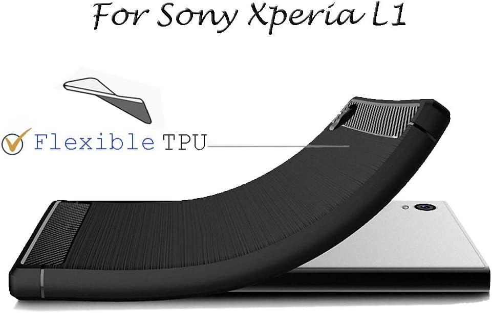 Image of Hybrid Carbon Fiber Back Case for Sony L1 (Black)