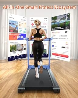 Superun Treadmills for Home Foldable with 6% Incline,16km/h,112x42cm Large Running Area,158KG Capacity Folding Treadmill,2573W Motor Running Machines for Home with APP Control,Door to Door Delivery