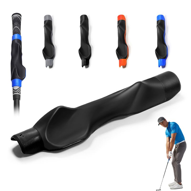 DR.AF Golf Grip Training Aid, Two Hand Position Corrector for Swing Skill Development, Fix Grip Posture & Build Muscle Memory for Golf Practice, Compatible with Standard Clubs