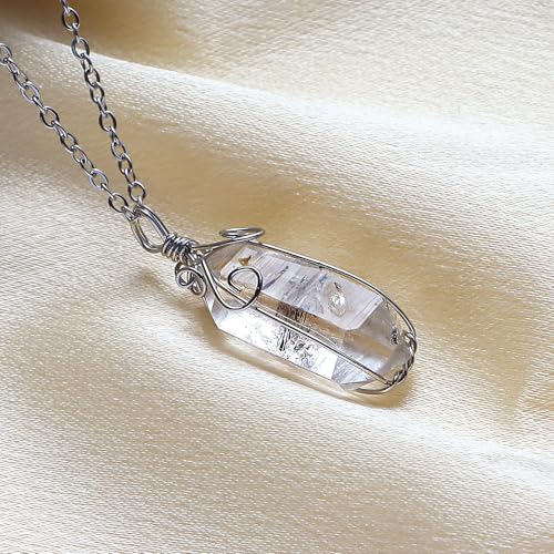 Natural Raw Herkimer Diamond Healing Crystals Handmade Earings Ring Necklace Pendant Gift Gemstone Jewelry for Women2