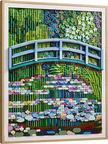 Image of LEGO Art Claude Monet - Bridge Over a Pond of Water Lilies - Impressionist Wall Art - 31220