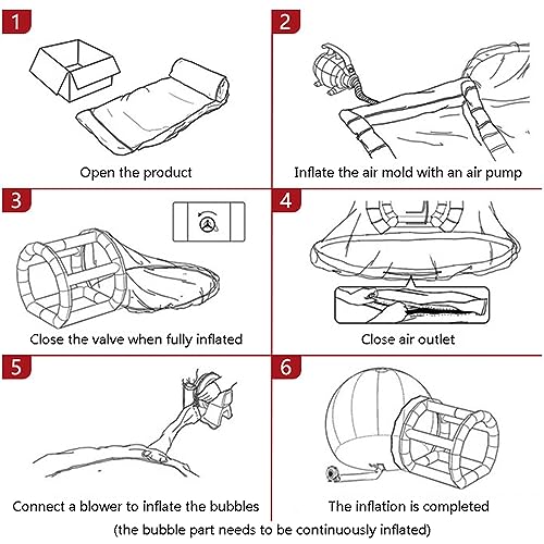 Carpa inflable burbuja transparente cúpula para camping 3-5 personas miniatura 7