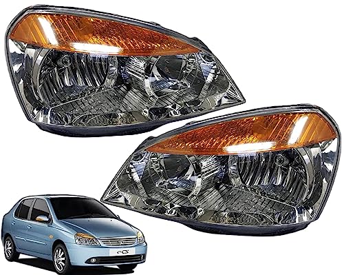 Image of Auto Pearl Headlight Assembly Compatible with Indica eCS (Left & Right Side)