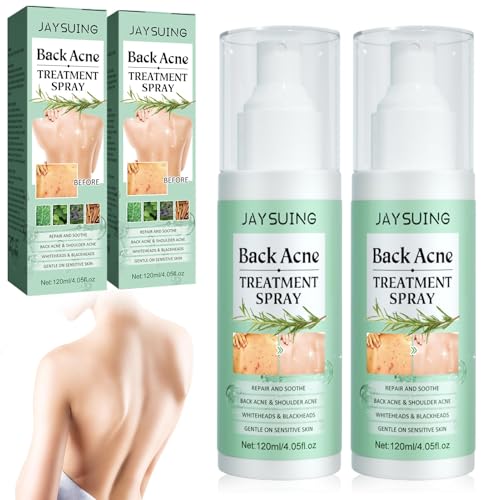 2 PCS Torna Soluzione Brufolo, Acne Spray Back And Chest, Schiarire i segni dell'acne, Esfoliante schiena Pulizia profonda per corpo, delicato sulla pelle, Pulizia Profonda per Tutti i Tipi di Pelle