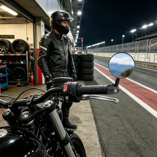 Espejos de motocicleta universales en par de aluminio de visión amplia 2
