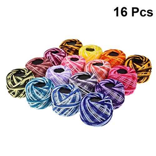 Set de 16 rollos de hilo para bordar de algodón miniatura 2