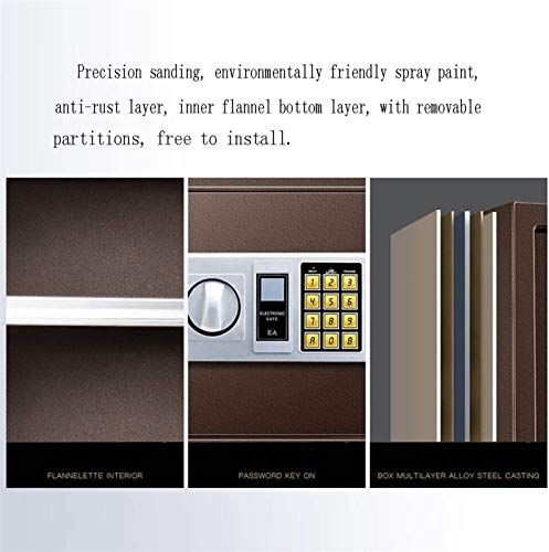 Personal Safe Security Digital Lock Box Key Combination Code Safes Box Steel Box Electronic Small Safes For Home Office Hotel (Color : Black) #TOP5
