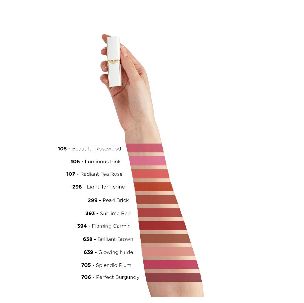 L'Oréal Paris Age Perfect Lipstick in No. 394 Flaming Carmine, Intensive Care and Shine, in Dark Red, 4.8 g - Image 4