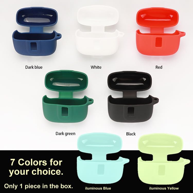 Silicon Case Cover Compatible with TAGRY X08 and ZIUTY A1 Wireless Earbuds, Protective Case with keychain, with Window for LED Display, Luminescent Yellow - Image 3