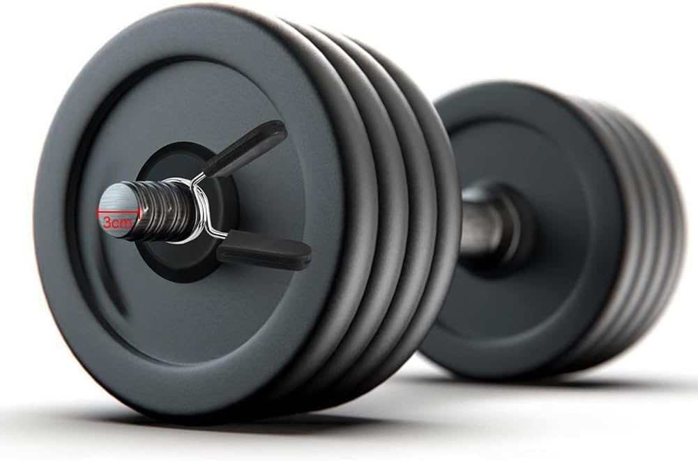 Kompletný obsah balenia sady uzáverov na činku a návod na použitie