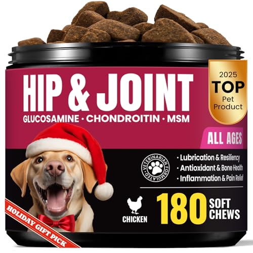 Glucosamine for Dogs - Hip and Joint Supplement Chews for Senior & Large Breed, Joint Supplement for Dogs with Chondroitin, Wuffe Joint Chews for Pain Relief - 60-Day Satisfaction Guarantee - 180 Ct