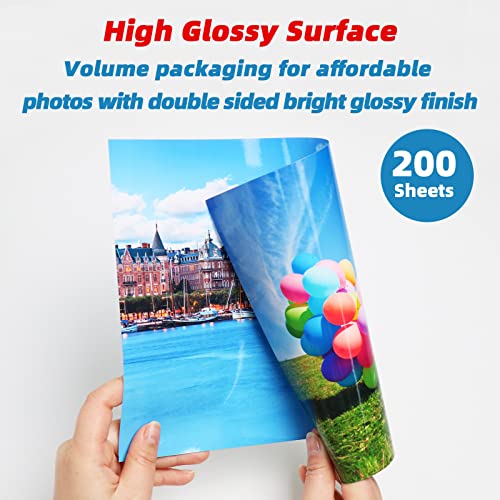 Uinkit PP17-SMGG8.5X11-200X200 200 Sheets Double Sided Photo Paper Glossy 8.5X11 54Lbs Inkjet thumb #2