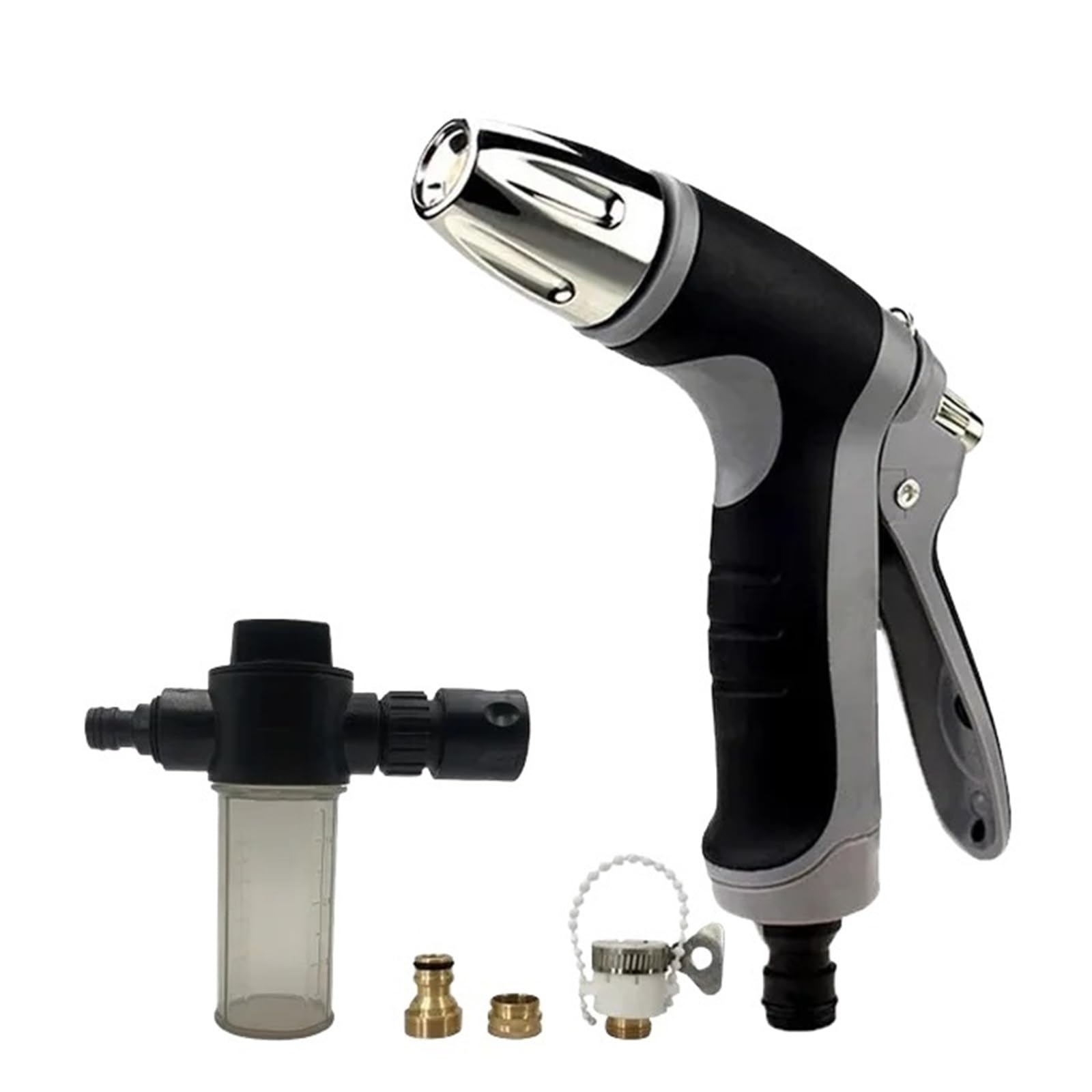 Pistolet d'arrosage avec embout multi-jets, Kit d'outils de lavage voiture, nettoyeur haute pression, canon à mousse, arroseur jardin, détails automatiques(Water Set)