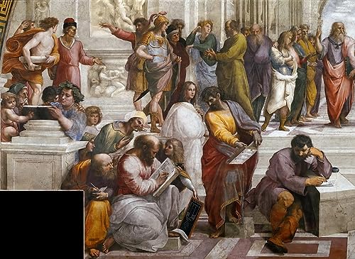 Toile l'école d'Athènes de Raphaël affiche moderne pour décorer un grand salon