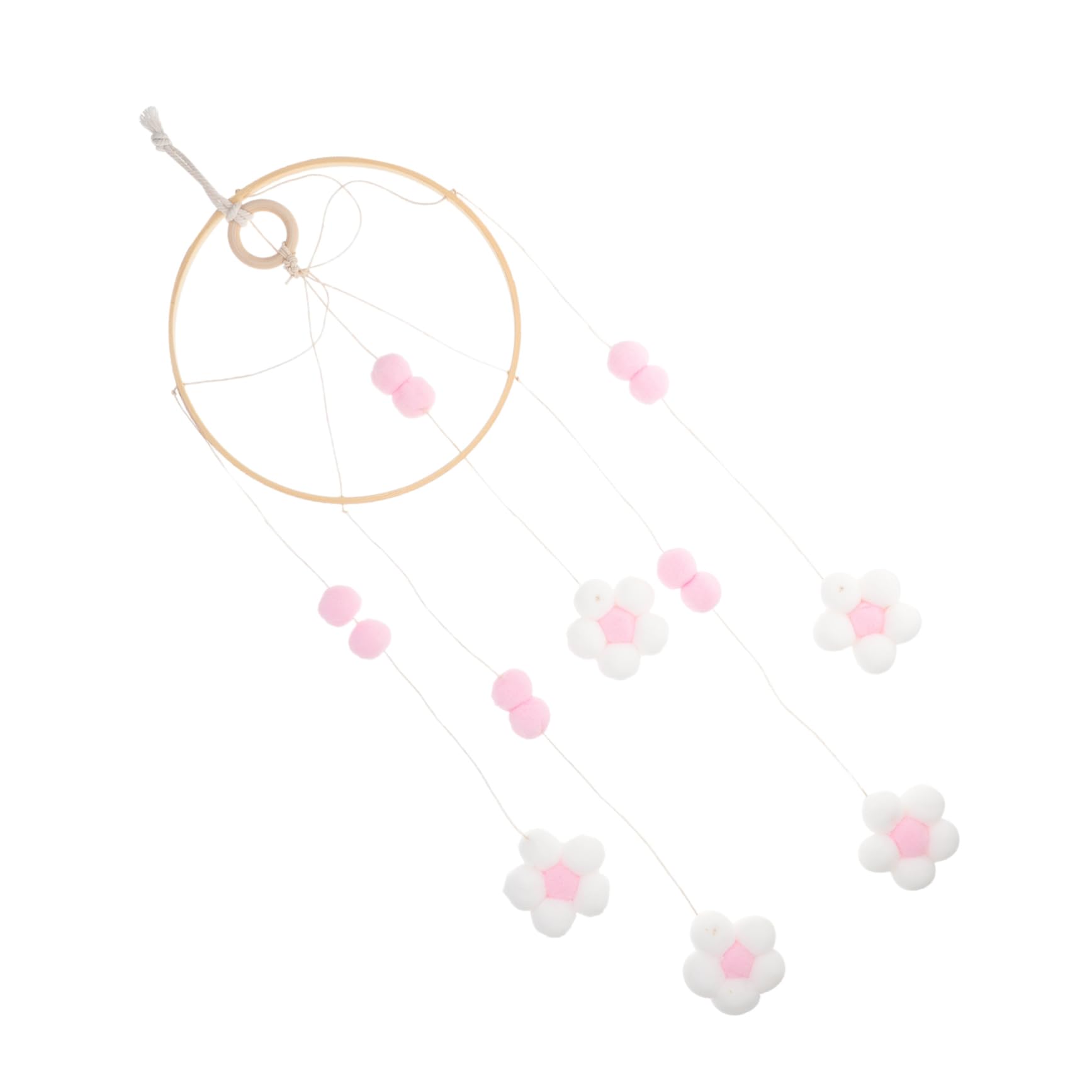 VICASKY Hanging Mobiles for Crib Wind Chime Decoration Crib Mobile Felt Balls Bed Hanging Ornament