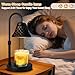 Banbanda Adjustable Candle Warmer Lamp with Timer: Valentine's Day Birthday Gifts for Women Fits All Candle Jar Home Decor - Black Wax Warmer for Scented Wax
