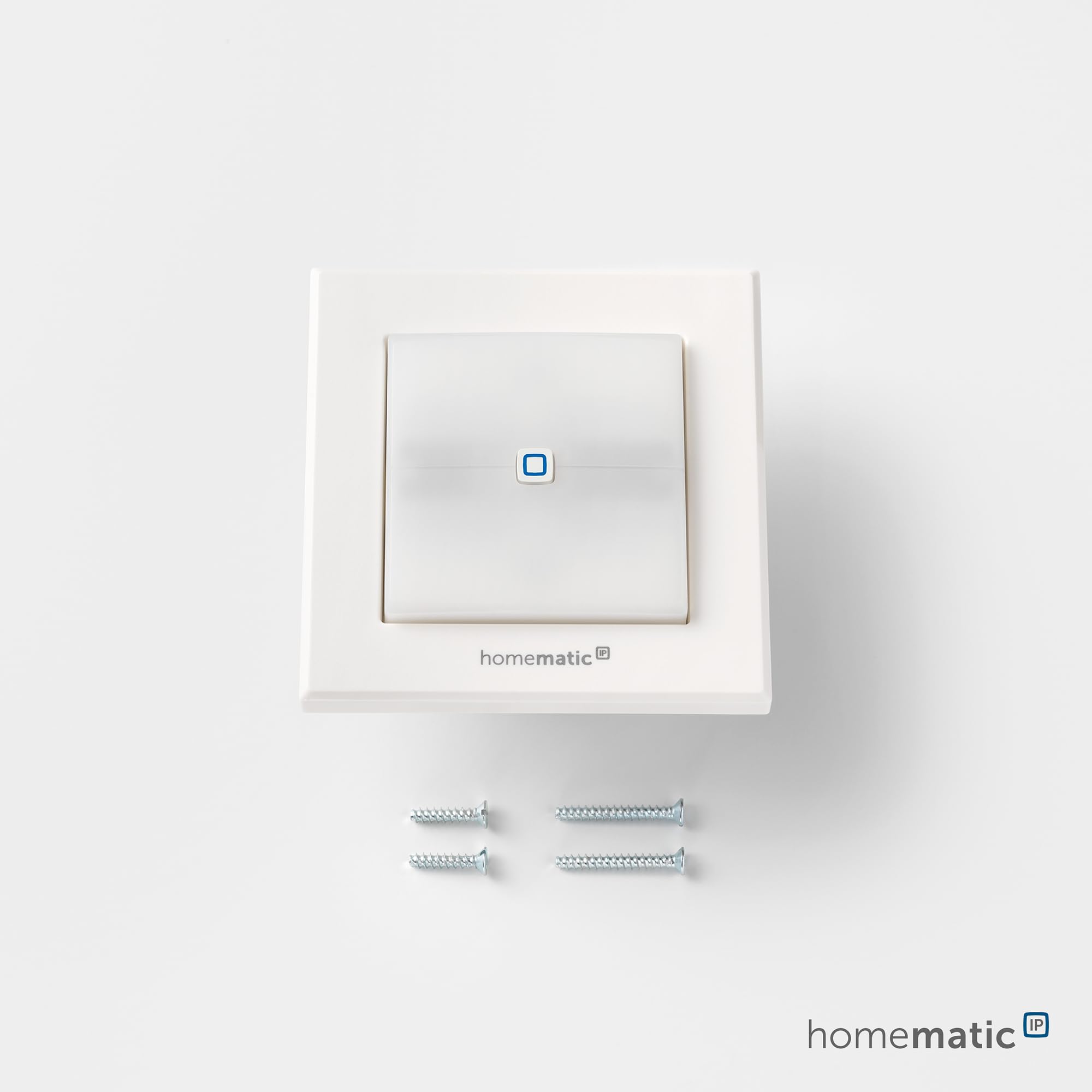 Homematic IP Schaltaktor für Markenschalter – mit Signalleuchte | Smart Home, zwei beleuchtete Tasten, steuert Geräte und Leuchten per App, Alexa & Google Home, Energie sparen, 152020A0