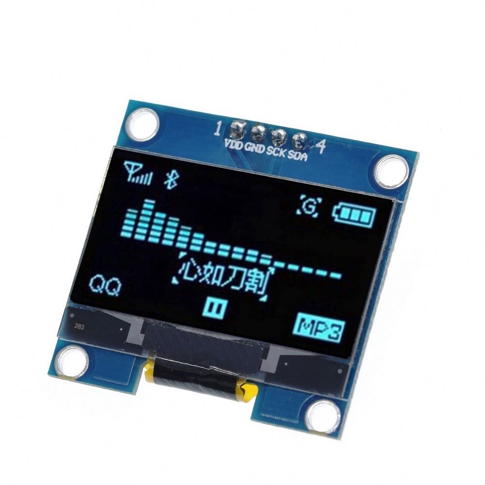 SHOKITECH 1.3 Inch I2C/IIC 128 x 64 -WHITE OLED Display