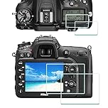 ULBTER Protection Ecran pour Nikon D7200 D7100 avec protection supérieure LCD Verre Trempé Protecteur film Accessoires 0,3mm Dureté 9H Anti-Rayure Anti-Trace Anti-Bulle -Lot de 2+2
