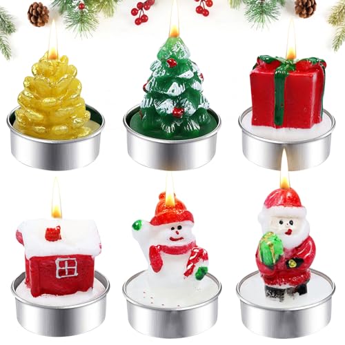 Kerzen Weihnachten, 6 Stück Teelichter Weihnachten...