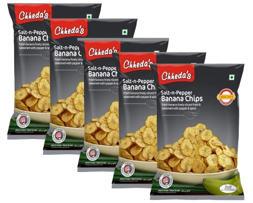 Image of Chheda's - Salt N Pepper Banana Chips - Crispy Banana Chips - 350 Gm Pack of 5