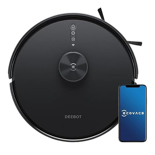 ECOVACS Deebot Y1 Pro 2-In-1 Robot Vacuum Cleaner,2024 New Launch,6500 Pa Powerful Suction,5200 Mah Battery,Covers 3500+ Sq. Ft. In One Charge,Advanced Navigation Technology&True Mapping,Black