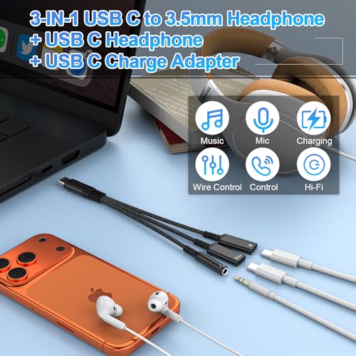 Répartiteur audio type C charge rapide pour iPhone 16 Pro Max et iPad Pro - 2