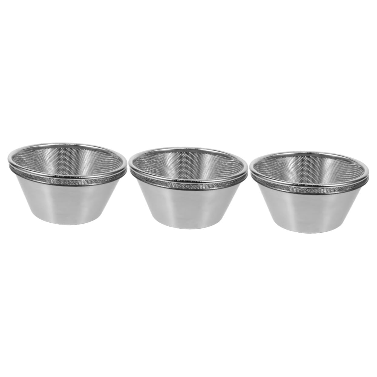 Cabilock 3 juegos Colador y Escurridor de Arroz Inoxidable Cesta y Colador de Malla Fina Utensilio de Cocina para Lavar Diseño de Drenaje Rápido Resistente y Duradero para Uso Cocina y
