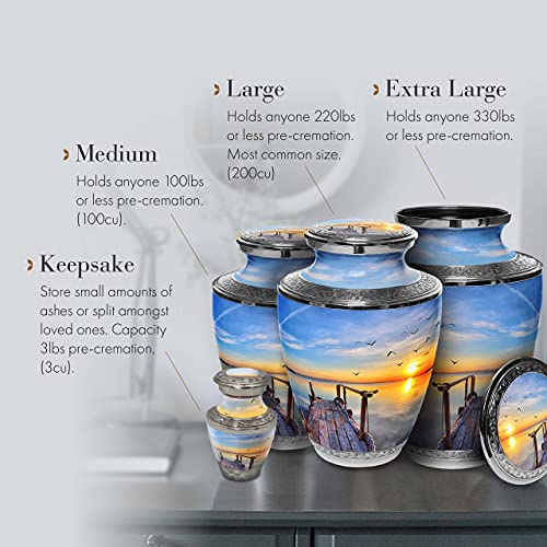 Dock-of-The-Bay-Cremation-Urn-for-Ashes-Adult-Male-Female-Personalized-Cremation-Urns-for-Human-Ashes-Adult-Female-Decorative-Urns-for-Ashes-Beautifully-Handcrafted-Large-Sunset-Urn-for-Ashes Dock of The Bay Cremation Urn for Ashes Adult Male Female Personalized Cremation Urns for Human Ashes Adult Female Decorative Urns for Ashes Beautifully Handcrafted Large Sunset Urn for Ashes