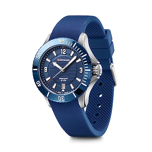 WENGER Swiss Made Analog Quartz Women’s Watch (Seaforce Small Blue Dial Blue Hypoallergenic Rubber Strap- Stylish and Original) Model Number: 01.0621.112 (B08BPFV5K1) Amazon Price History, Amazon Price Tracker