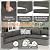 Oakcloud 7-Piece Outdoor Patio Furniture Sofa Set Grey Rattan Wicker Sectional Conversation Sets with Glass Top Table and Cushions(Grey)