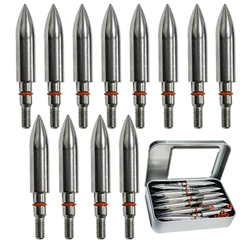 Image of 100 /125 /150 /200 /300 Grains Archery Field Points Practice Field Tips, Archery Target Practice Hunting Arrow Tip for Recurve, Compound Bow Crossbow, Stainless Steel Screw in Broadheads