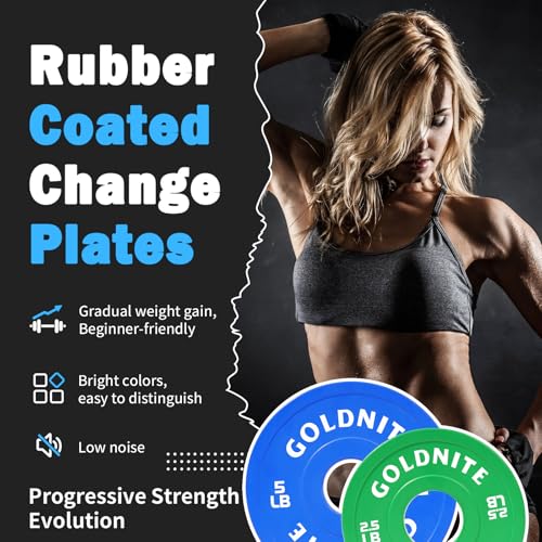 Image of Change Plates Set 1.25LB 2.5LB 5LB Set Fractional Weight Plate Olympic Bumper Plates for Cross Training Steel Insert Strength Training Weight Plates