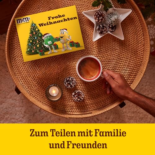 M&M'S Frohe Weihnachten Snack Mix I Peanut, Crispy, Schokolade, Chocolate Minis I 4 Sorten I 9 Packungen I 724 g I Geschenkbox zu Weihnachten